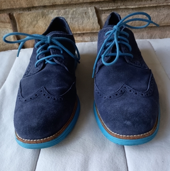 Cole Haan Men\'s Navy Suede Oxford Shoes_11.5 main image 6